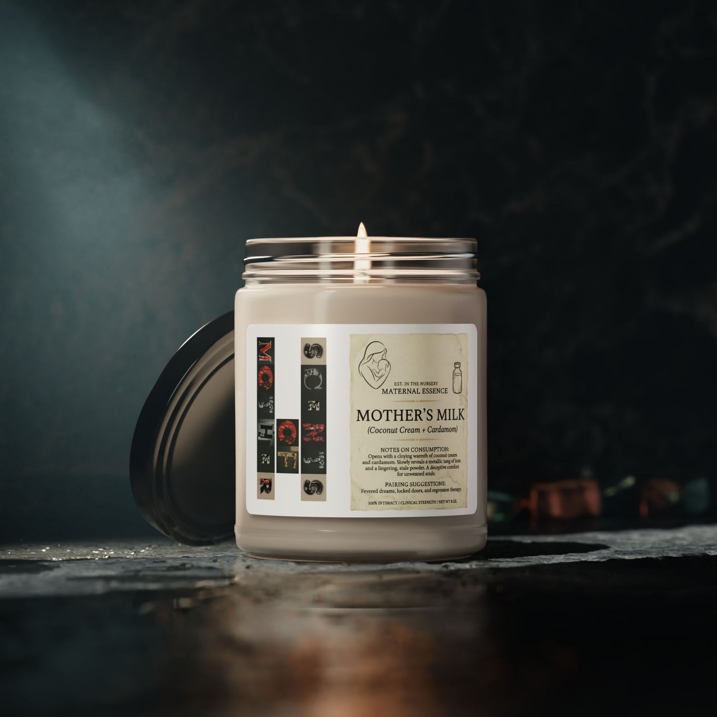 Scents of Mother | 9oz Hand-Poured Soy Candles | Dark Humor, Coquette Gore & Gothic Home Decor | The Trauma Collection